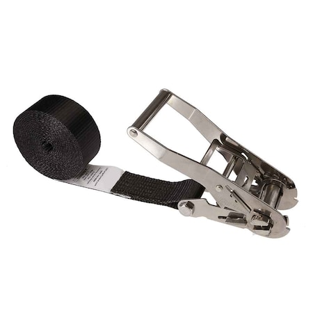 Us Cargo Control 2" x 15' Black Stainless Steel Endless Ratchet Strap 50SS15FE-BLK